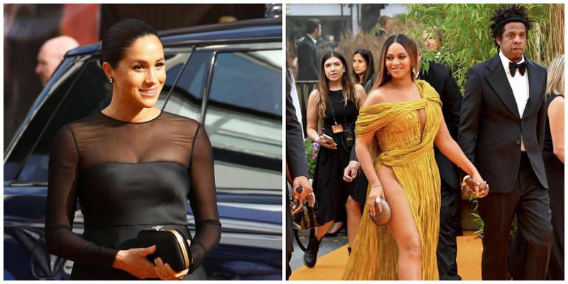 ულამაზესი მეგანი და ბიონსე - ნახეთ, როგორი იყო "მეფე ლომის" პრემიერაზე მათი შეხვედრა